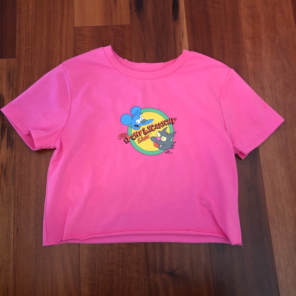 Simpsons Itchy and Scratchy baby tee